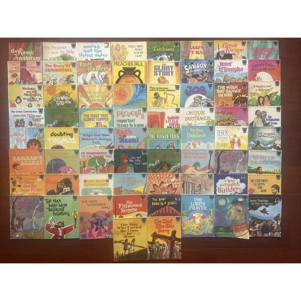 Vintage Huge Lot of 66 Arch Books Quality Religious Books For Children Bible 70s